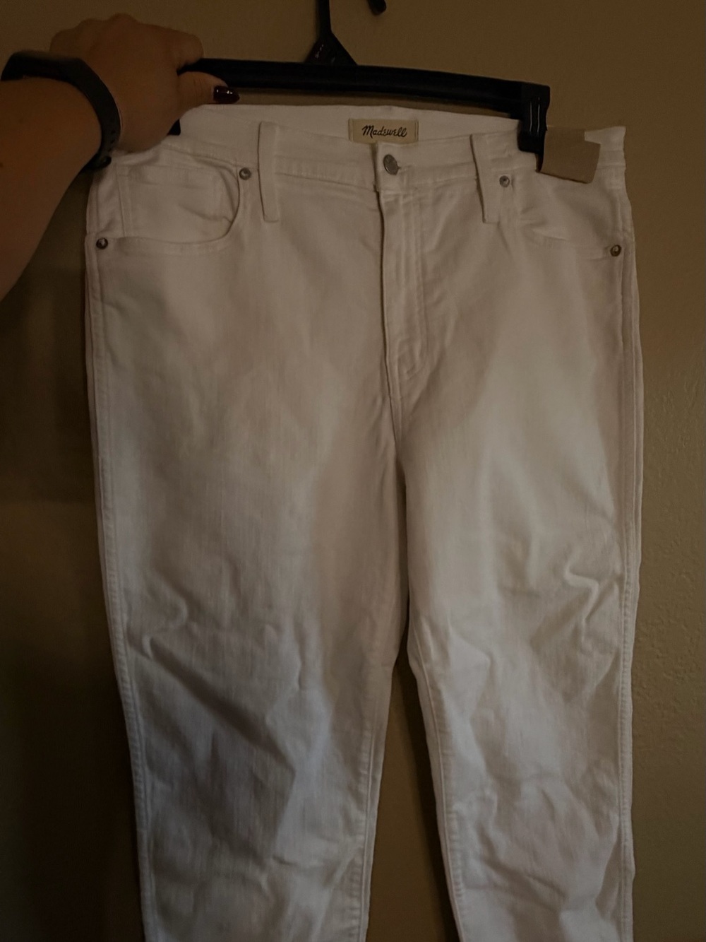 Madewell Straight-Leg White Jeans